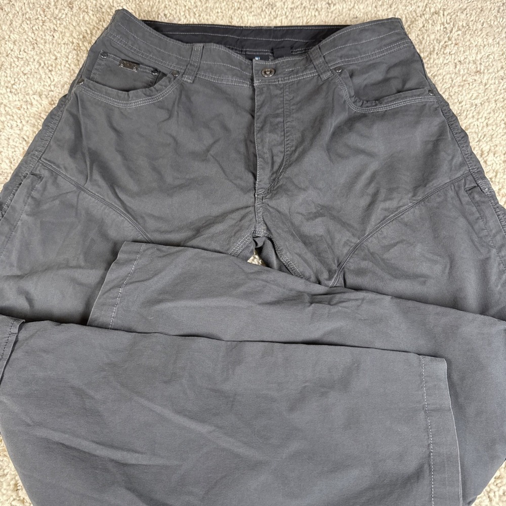 Kuhl Pants Mens Gray Konfidant Air Vented Mesh Outdoor Hiking Cargo 34x30 EUC